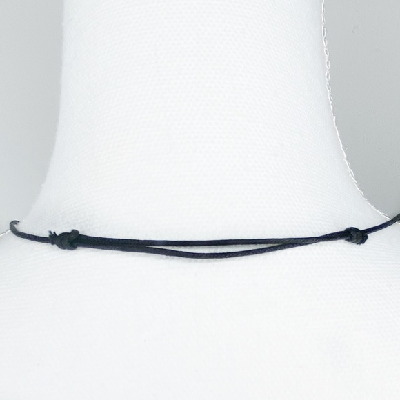 🌴🆕 NEW ZEMI Pewter Om Amulet Adjustable Cord Pendant Necklace - 3 for $20 Sale - Picture 2 of 3